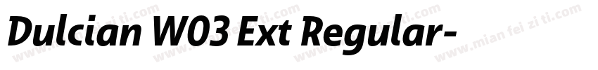 Dulcian W03 Ext Regular字体转换